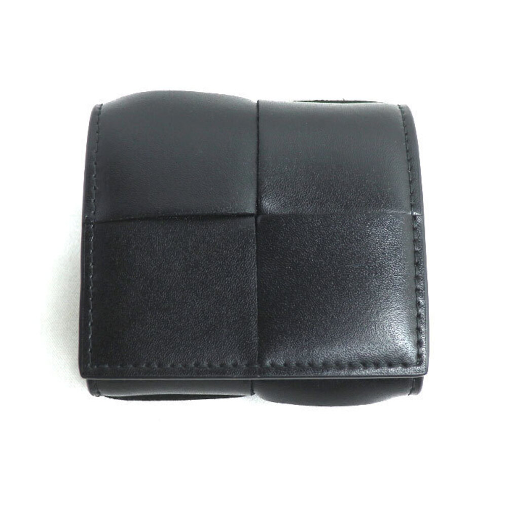 Bottega Veneta Intrecciato Cassette Coin Wallet Black